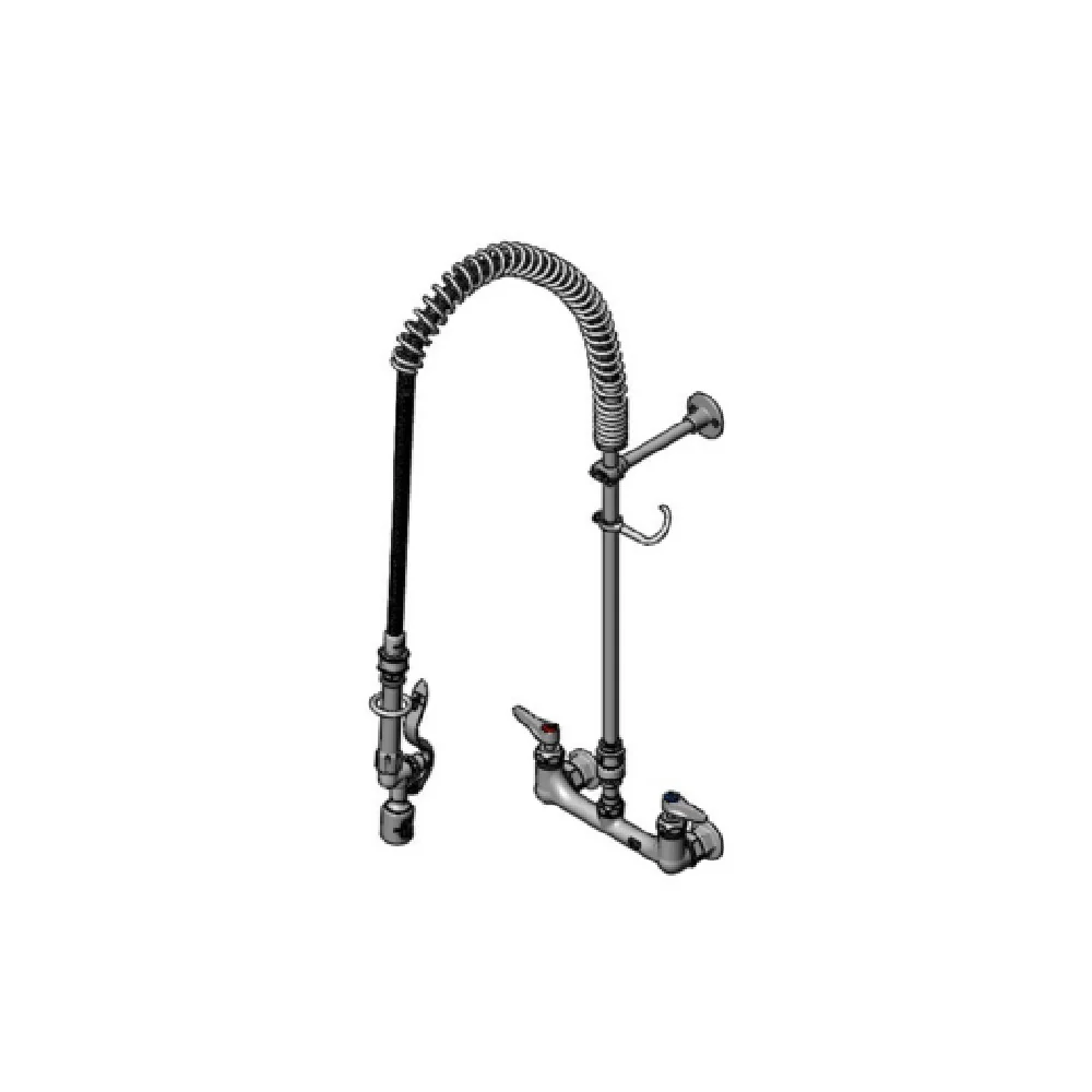 T&S Brass B-0133-CR-VBJSK 8 Inch Pre-Rinse Faucet Assembly with Polished Chrome Body