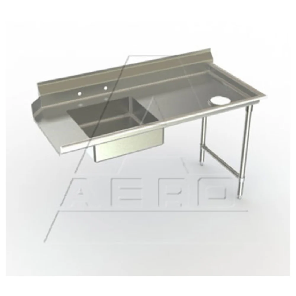 AERO Manufacturing 2SD-R-144 144 Inch Soiled Dishtable Stainless Steel Right to Left Operation