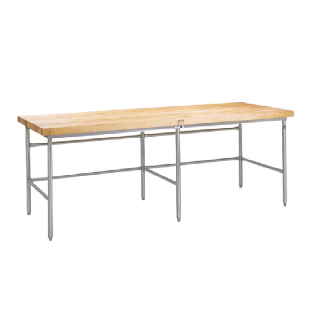 John Boos SBS-S27 168 Inch Baker's Table Frame with Bin Stops and Guides Stainless Steel John Boos SBS-S27 168 Inch Baker's Table Frame with Bin Stops and Guides Stainless Steel