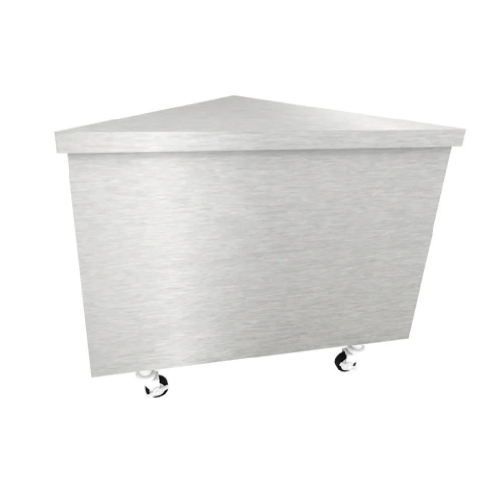 Duke TTU-90PG_217105 31 Inch Triangle Mobile Corner Station with Stainless Steel Top