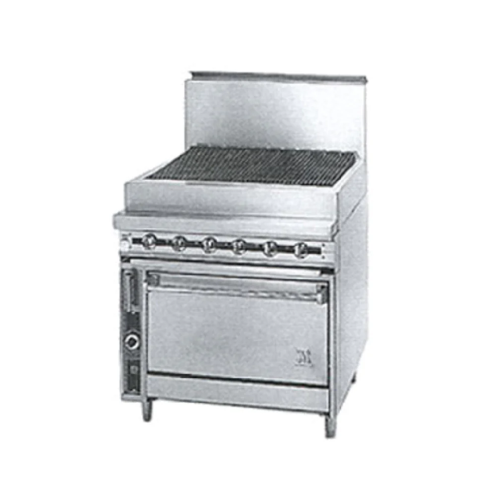 Jade Range JTRH-24B_NAT 24 Inch Gas Heavy Duty Range with Charbroiler 60000 BTU Jade Range JTRH-24B_NAT 24 Inch Gas Heavy Duty Range with Charbroiler 60000 BTU