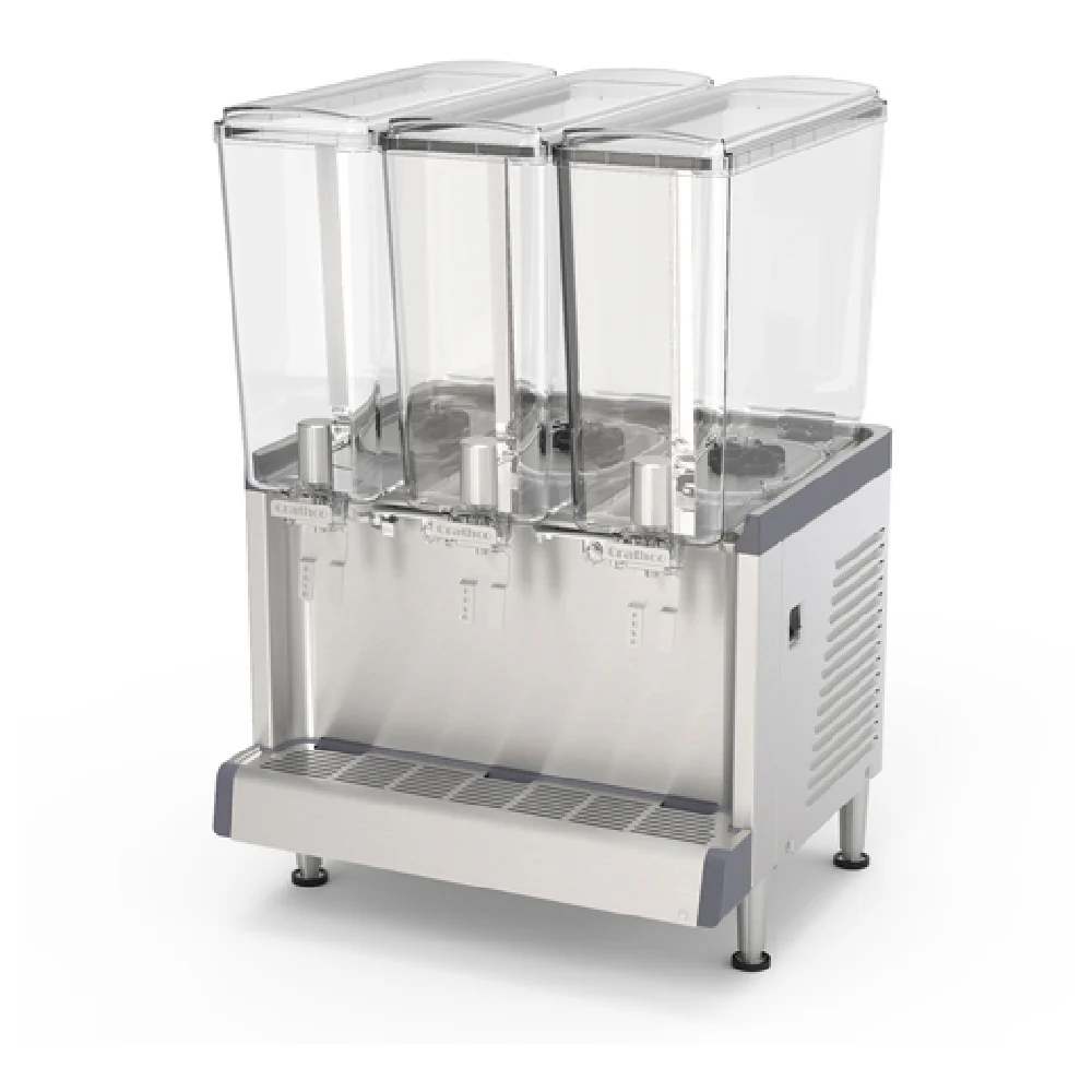 Crathco CS-3L-16-290 (BPA FREE) 20 Inch Electric Beverage Dispenser with Three Bowls