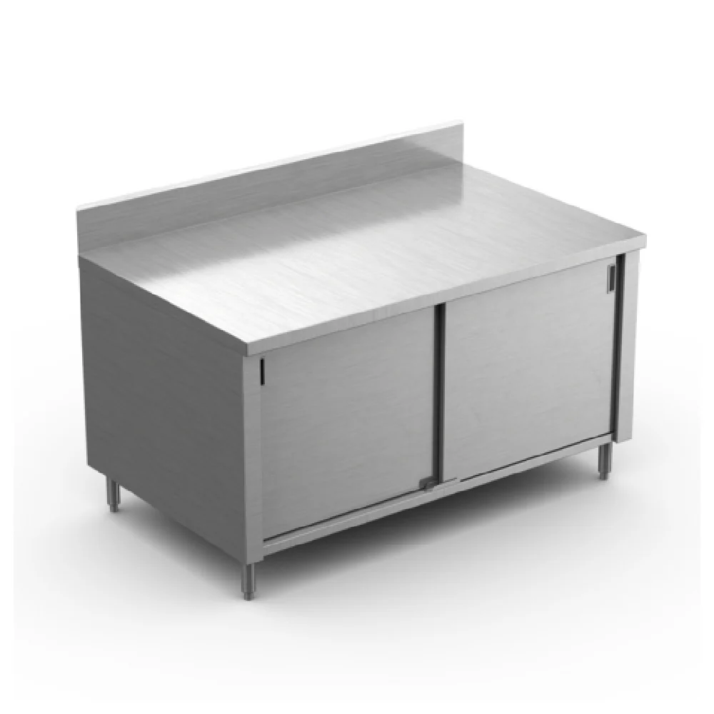 Winholt STCT-BD3048 48 Inch Stainless Steel Storage Cabinet with Sliding Doors