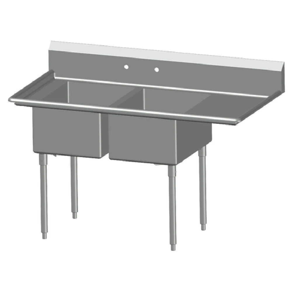 SPG International 2N1620-RD18 Universal Stainless Sink Two Compartment 18