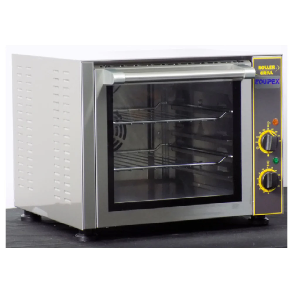 Equipex FC-280/1 18 Inch Roller Grill Convection Oven Electric Stainless Steel with 2 Wire Shelves