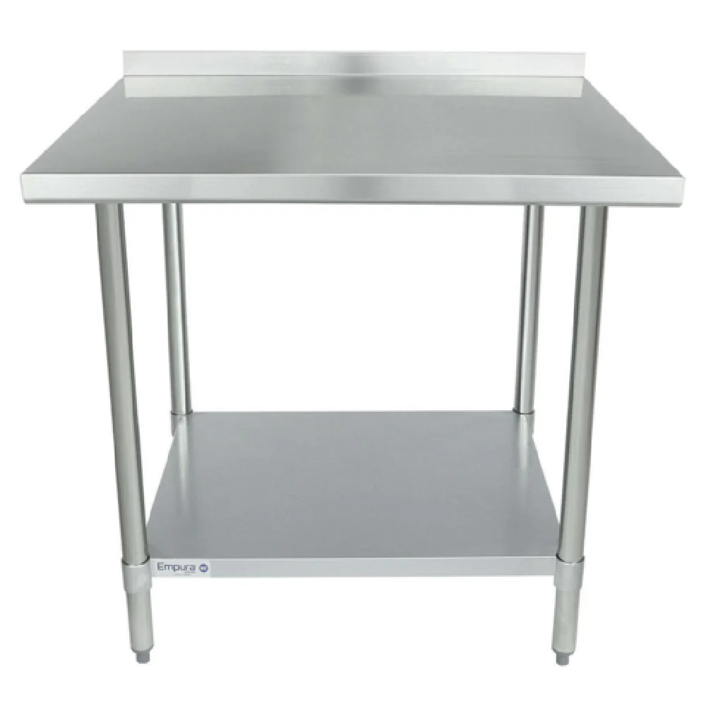 Empura Stainless EWTB3036 36 Inch Work Table Economy Duty 400 Series Stainless Steel Empura Stainless EWTB3036 36 Inch Work Table Economy Duty 400 Series Stainless Steel