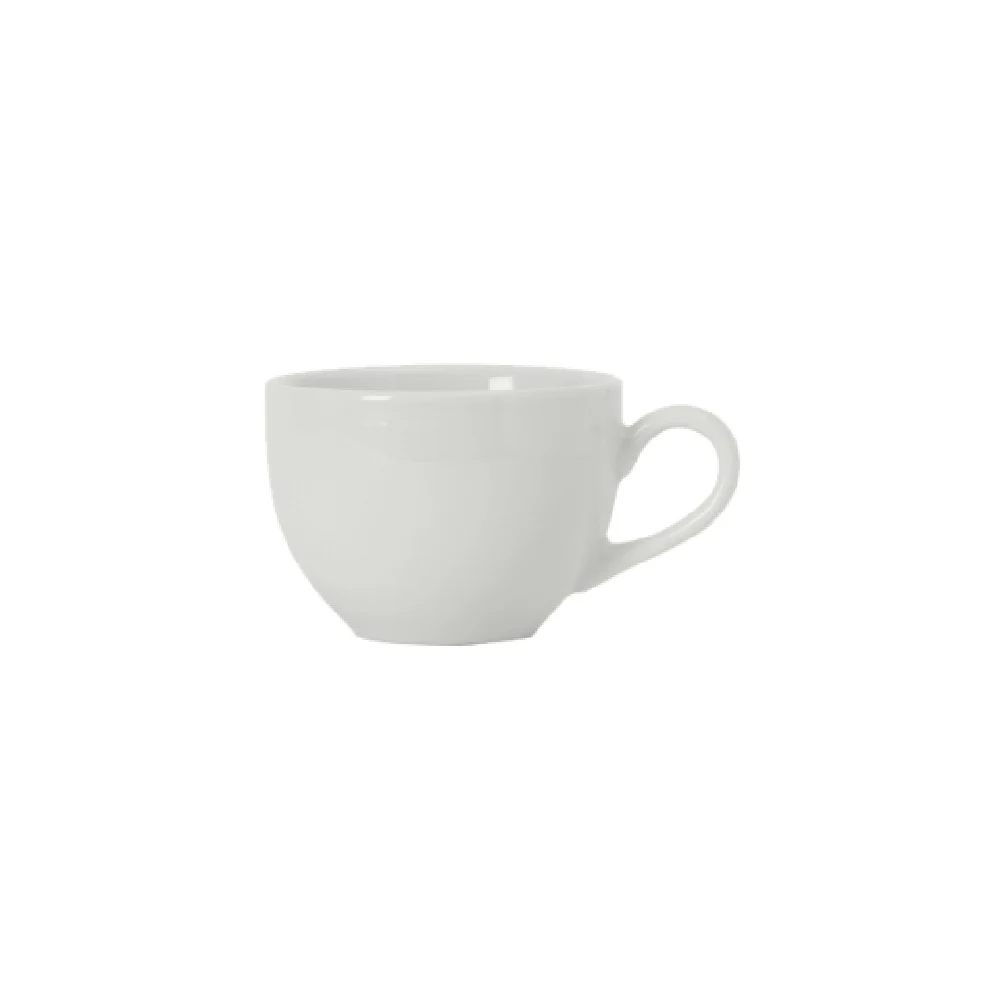 Tuxton BPF-0801 8 Oz Porcelain Cappuccino Cup Lead-Free Dishwasher Safe