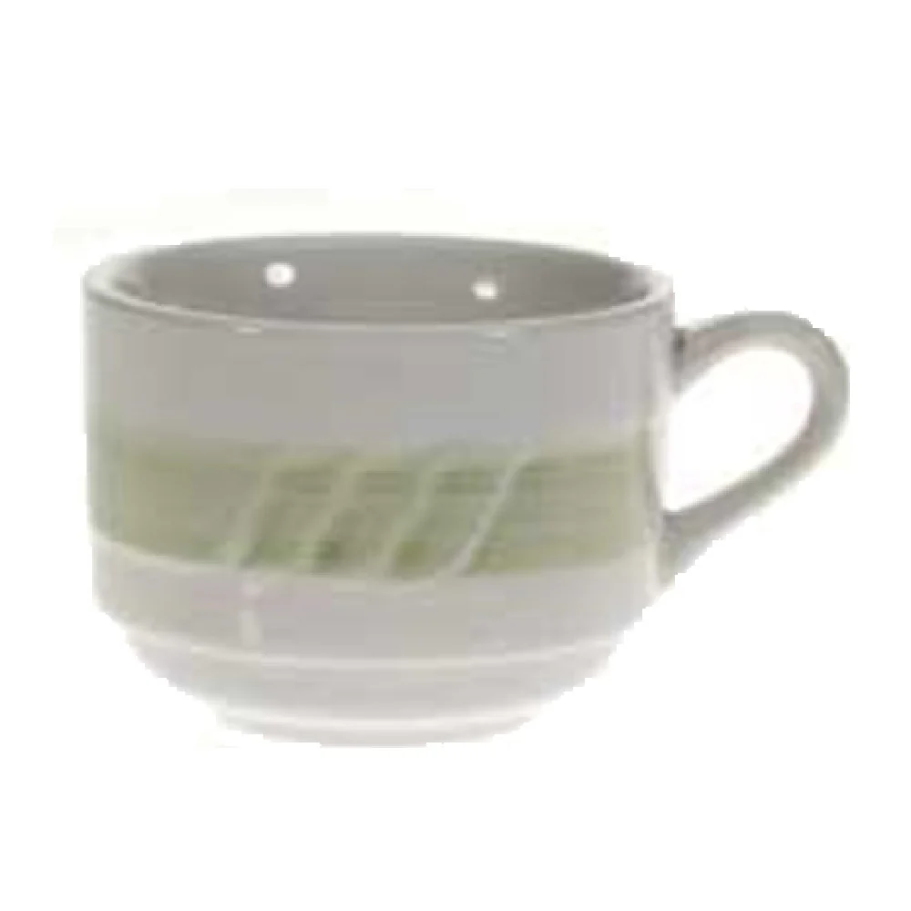 Vertex China SAU-1S-G 8 Oz Cup Round With Handle Cilantro China 3-1/2 Inch Vertex China SAU-1S-G 8 Oz Cup Round With Handle Cilantro China 3-1/2 Inch