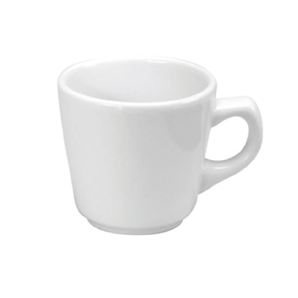 1880 Hospitality F9000000510 7 Oz Porcelain Cup Scratch and Mark Resistant Cream White