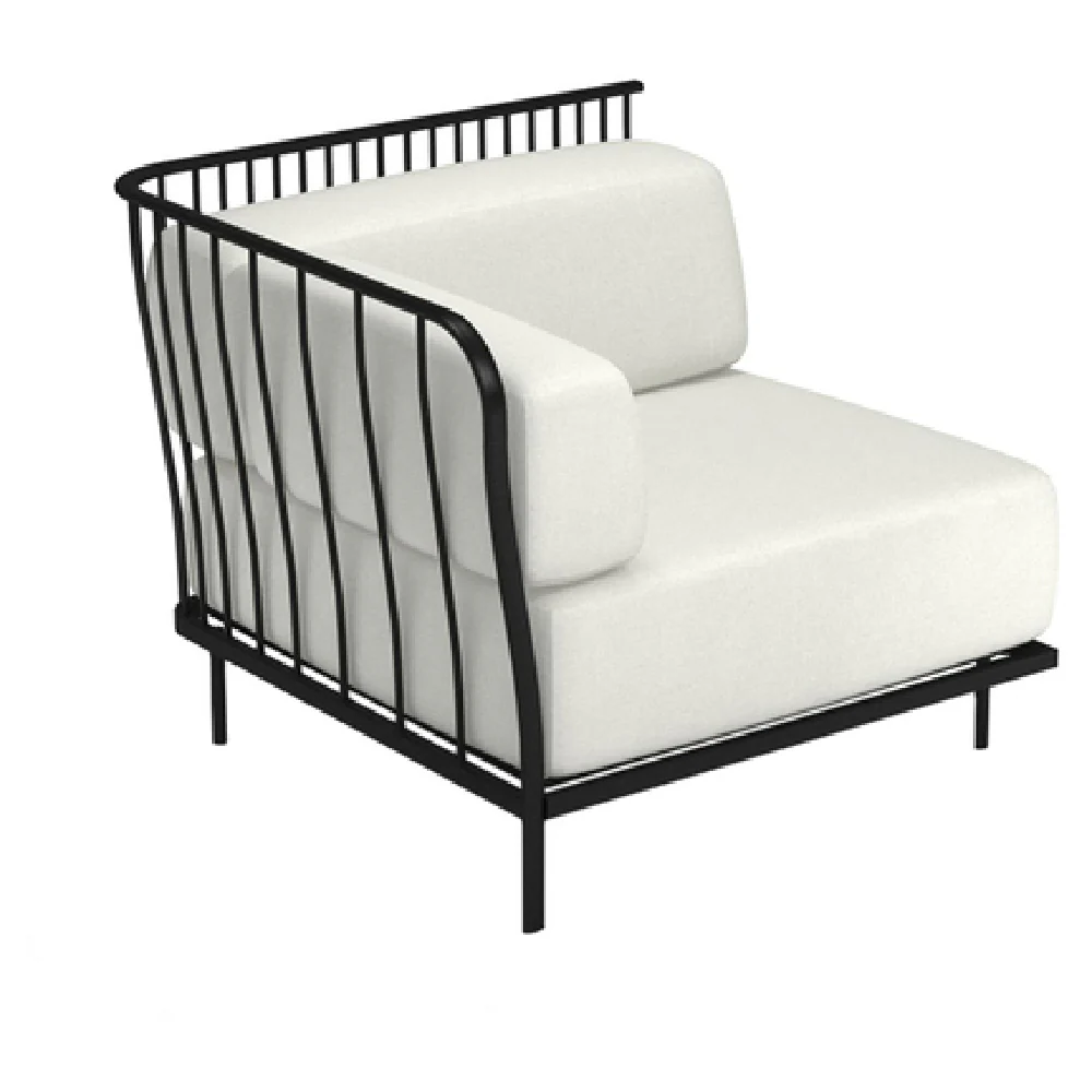 emuamericas, llc E1083-22 35 Inch Cannolè Lounge Left Corner Module Steel Wire Back emuamericas, llc E1083-22 35 Inch Cannolè Lounge Left Corner Module Steel Wire Back
