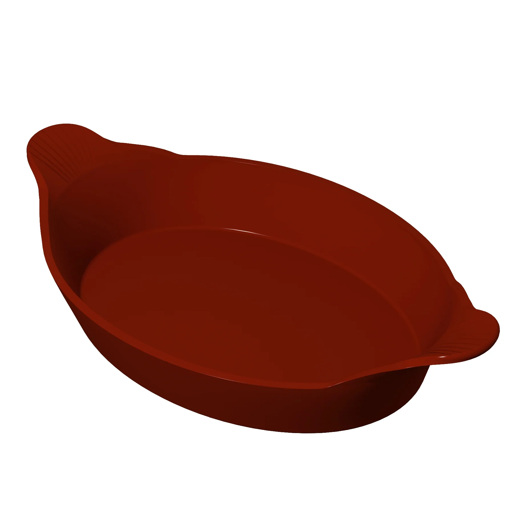Tablecraft CW1710R 28 Oz Au Gratin Dish Cold Holding Metal Aluminum Red Finish