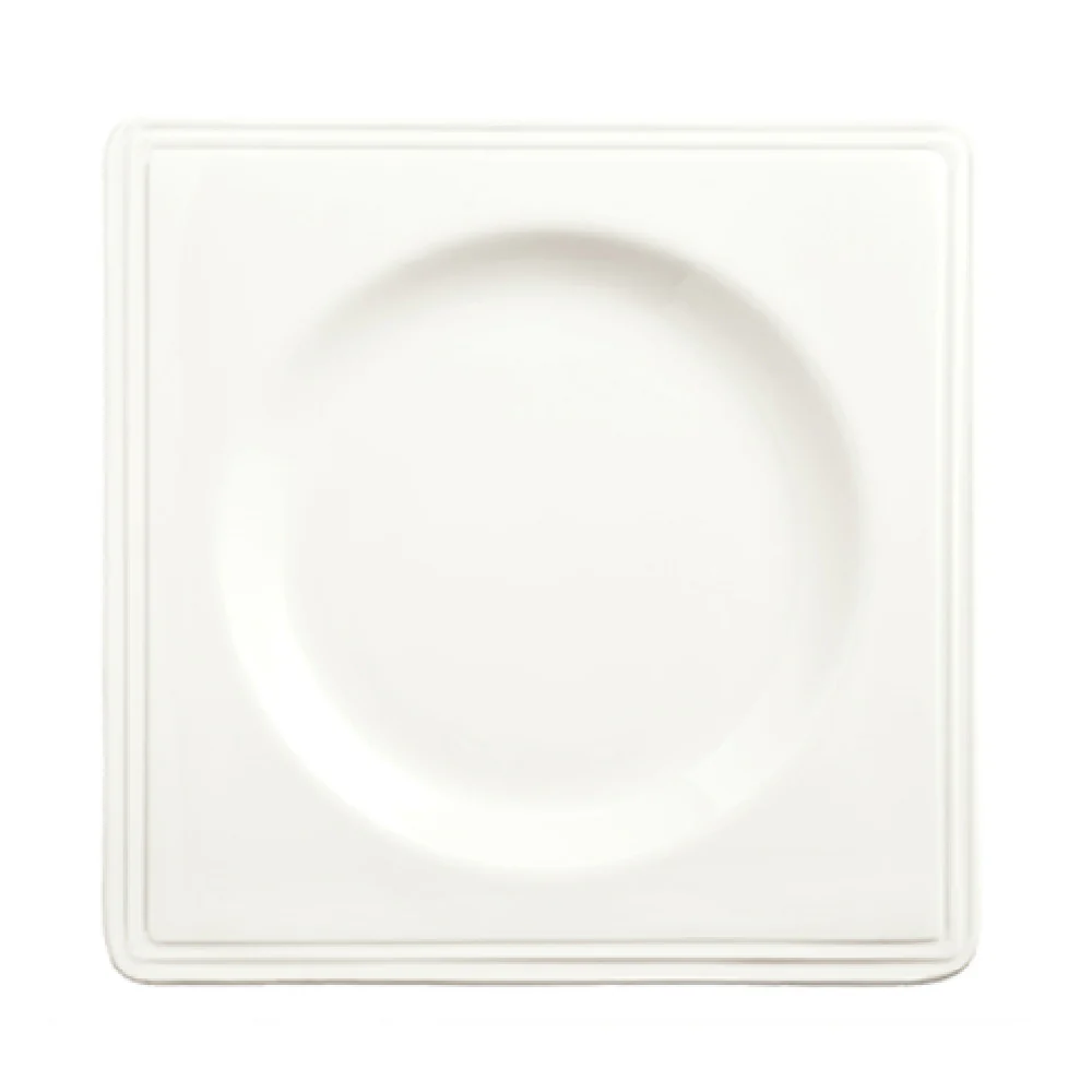 Libbey 905356016 8 Inch Square Plate with round well Porcelain White Libbey 905356016 8 Inch Square Plate with round well Porcelain White