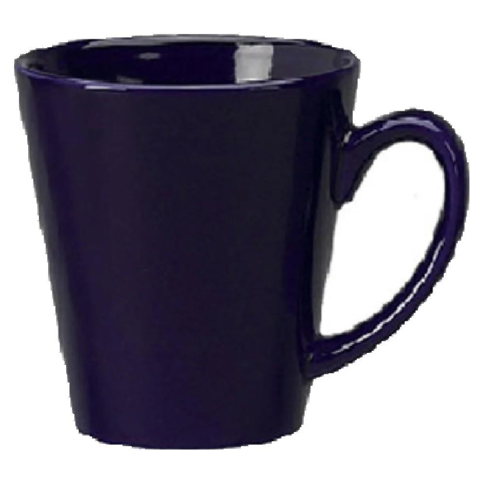 International Tableware 839-04 12 Oz Funnel Cup with Handle Ceramic Cobalt Blue