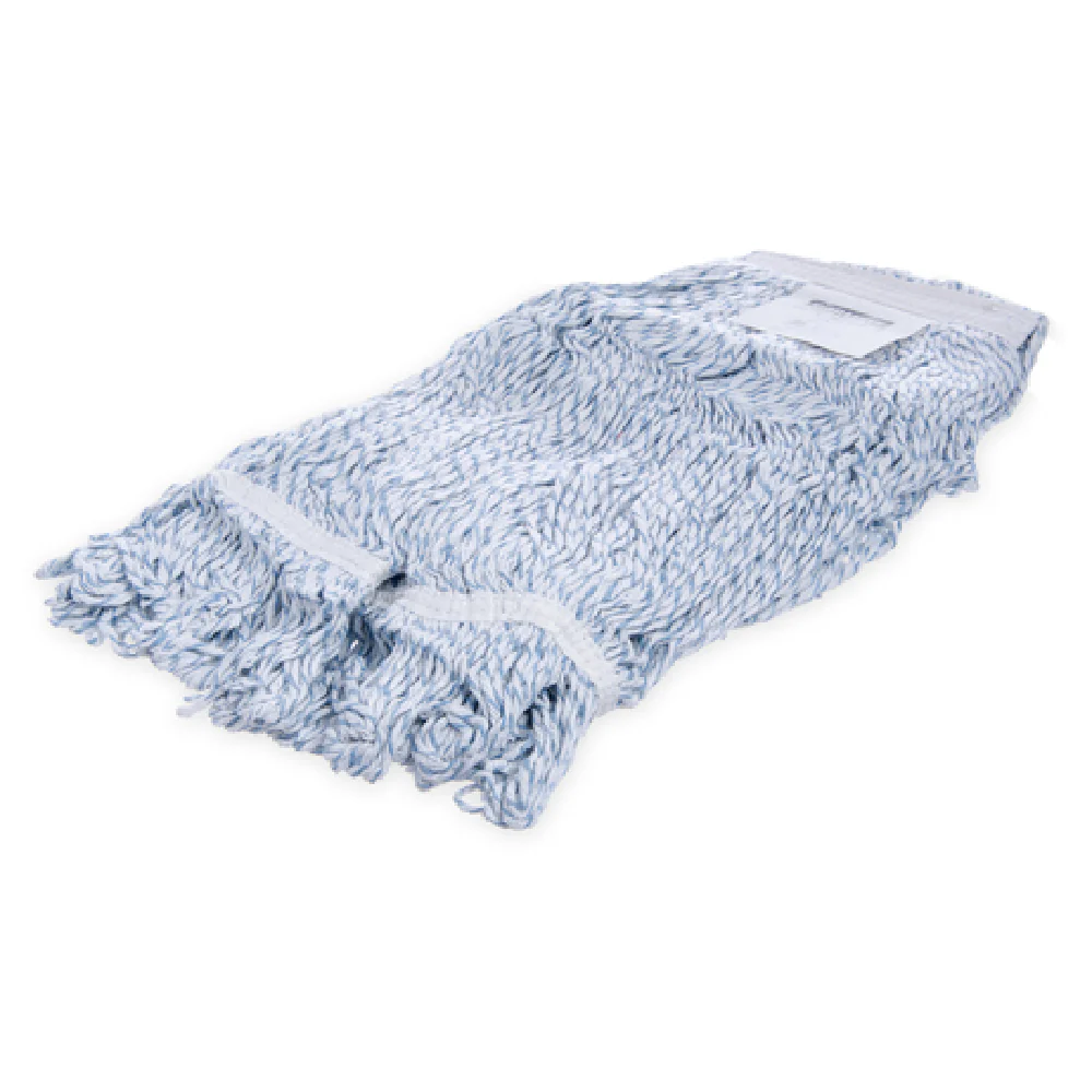 Carlisle 369670B14 18 Inch Looped-End Finishing Mop Medium 4 Ply Blue Rayon Cotton Carlisle 369670B14 18 Inch Looped-End Finishing Mop Medium 4 Ply Blue Rayon Cotton