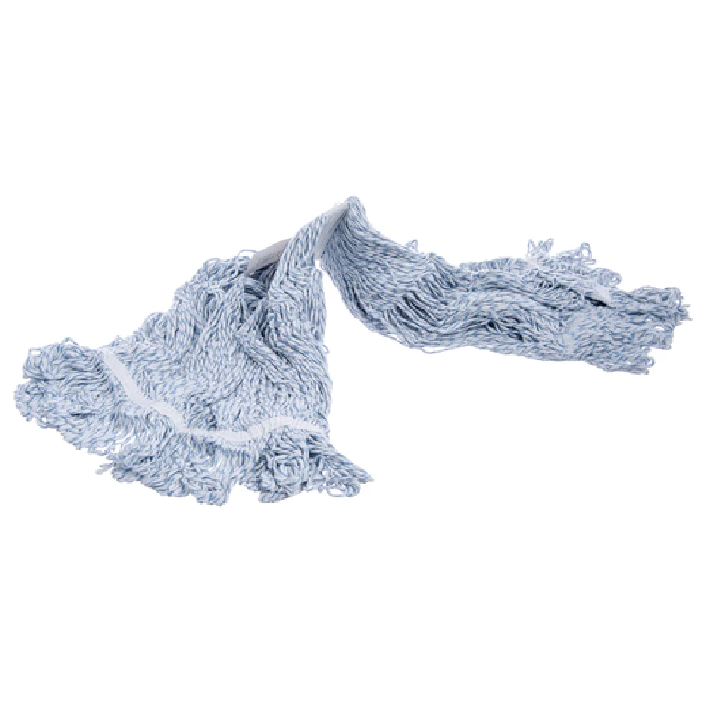 Carlisle 369670B14 18 Inch Looped-End Finishing Mop Medium 4 Ply Blue Rayon Cotton Carlisle 369670B14 18 Inch Looped-End Finishing Mop Medium 4 Ply Blue Rayon Cotton