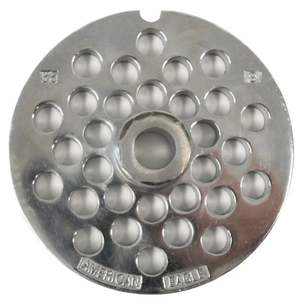 American Eagle Food Machinery AE-G22N/06-08 Grinder Plate #22 Head 5/16” (8mm) For AE-G22N/G22NH American Eagle Food Machinery AE-G22N/06-08 Grinder Plate #22 Head 5/16” (8mm) For AE-G22N/G22NH