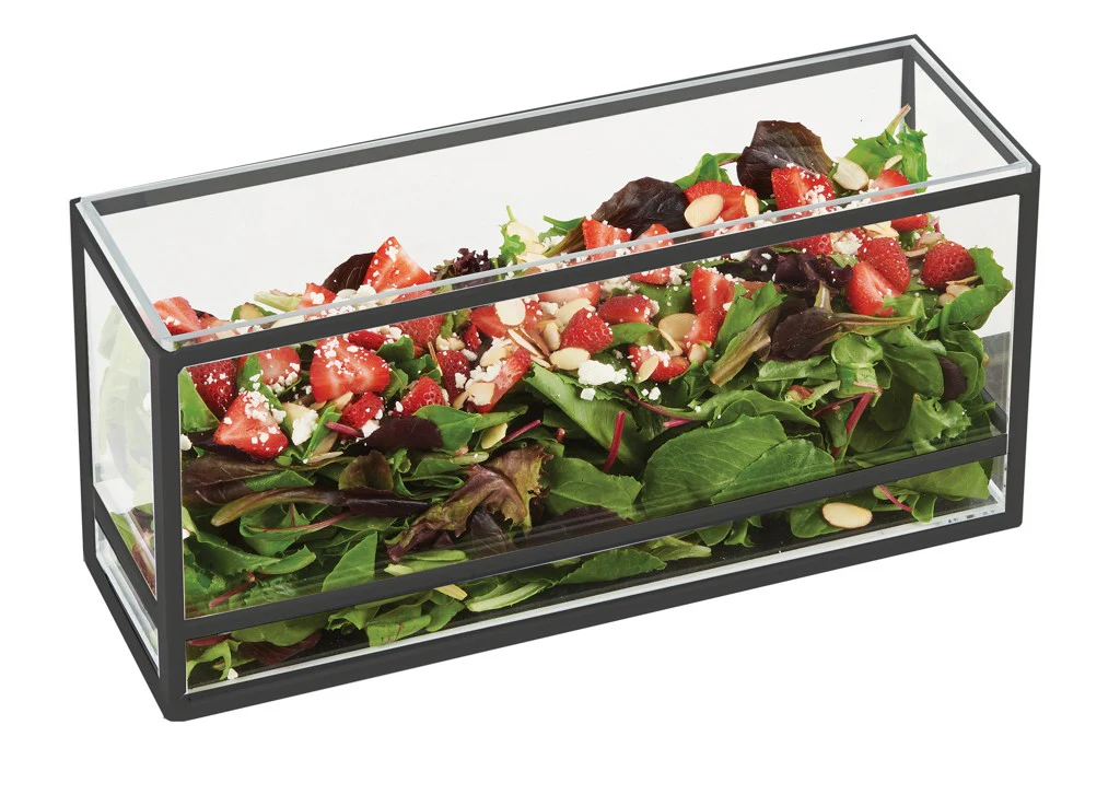 Cal Mil 22078-13 15 Inch Countertop Presentation Display Non-Refrigerated Box Black Plastic and Steel Cal Mil 22078-13 15 Inch Countertop Presentation Display Non-Refrigerated Box Black Plastic and Steel