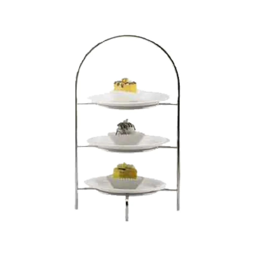 BauscherHepp 12.2078.0000 9-5/8 Inch 3-tier Display Stand Stainless Steel