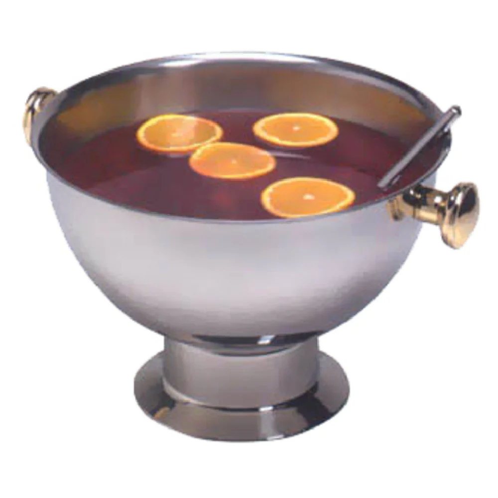 American Metalcraft ALLEGPBWL15 14 Quart Punch Bowl with Gold Handles Stainless Steel American Metalcraft ALLEGPBWL15 14 Quart Punch Bowl with Gold Handles Stainless Steel