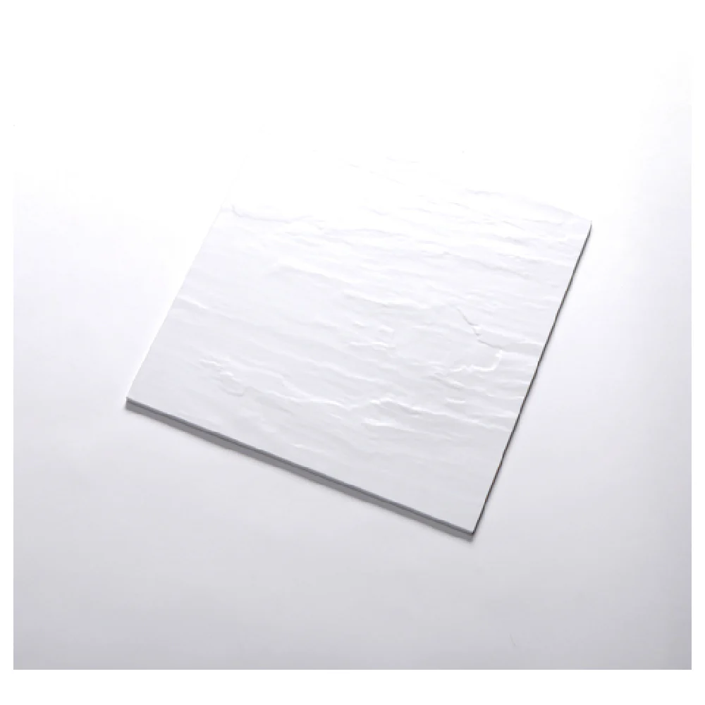 American Metalcraft FSLW14 14-1/2 Inch Square Platter with Faux Slate Finish Melamine White