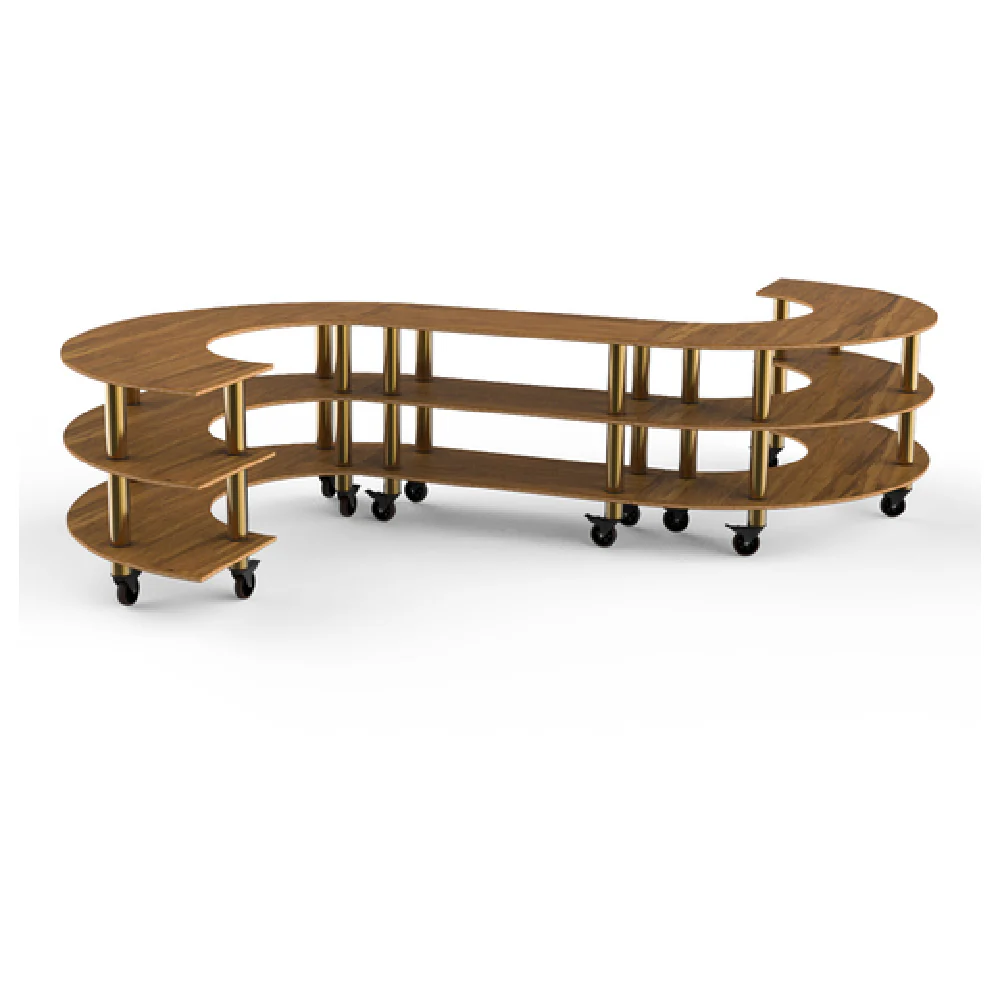 MGCMSB02BBXW 141 Inch Mogogo Buffet Solutions 3 Tier with Bamboo Finish
