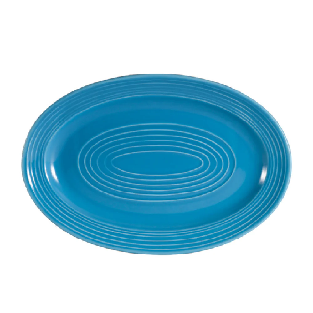 CAC China TG-12-PCK 10-5/8 Inch Wide Oval Platter Embossed Porcelain CAC China TG-12-PCK 10-5/8 Inch Wide Oval Platter Embossed Porcelain