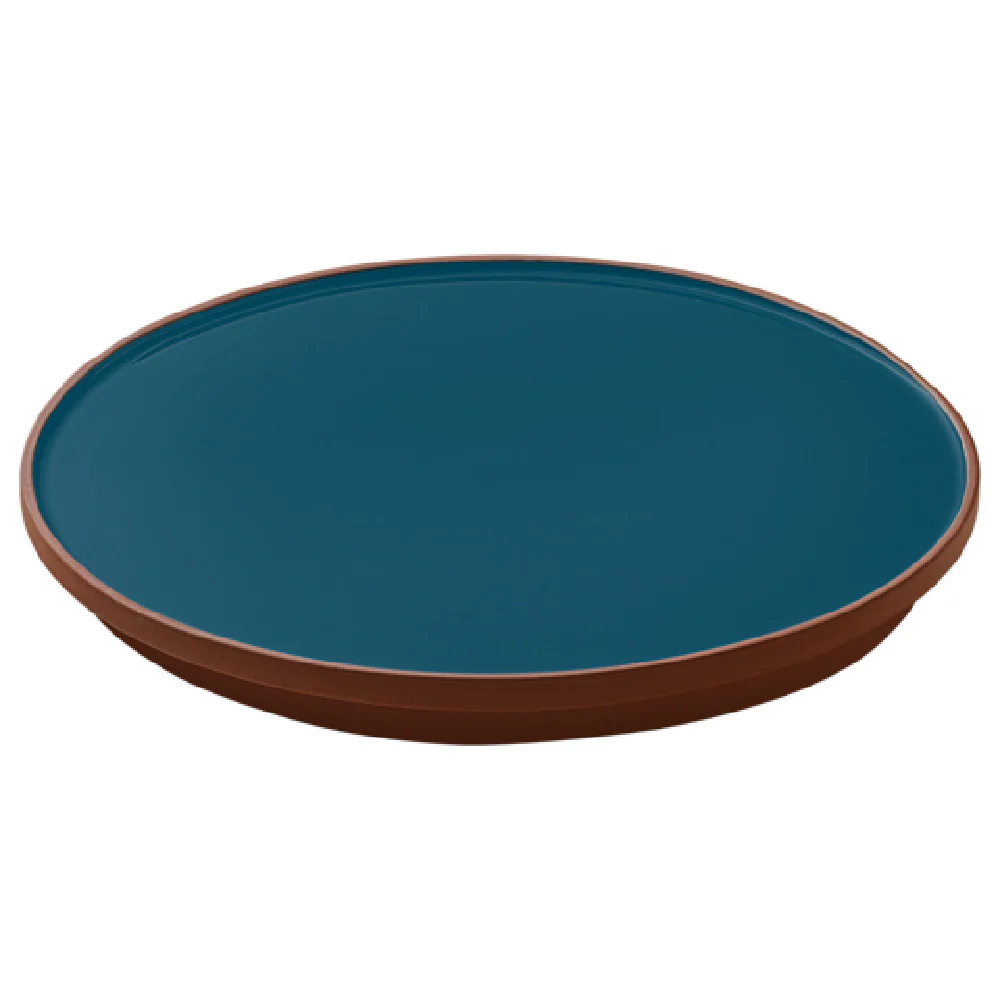 BauscherHepp P061221-121957 8.3 Inch Plate Round Coupe Flat Blue Stoneware