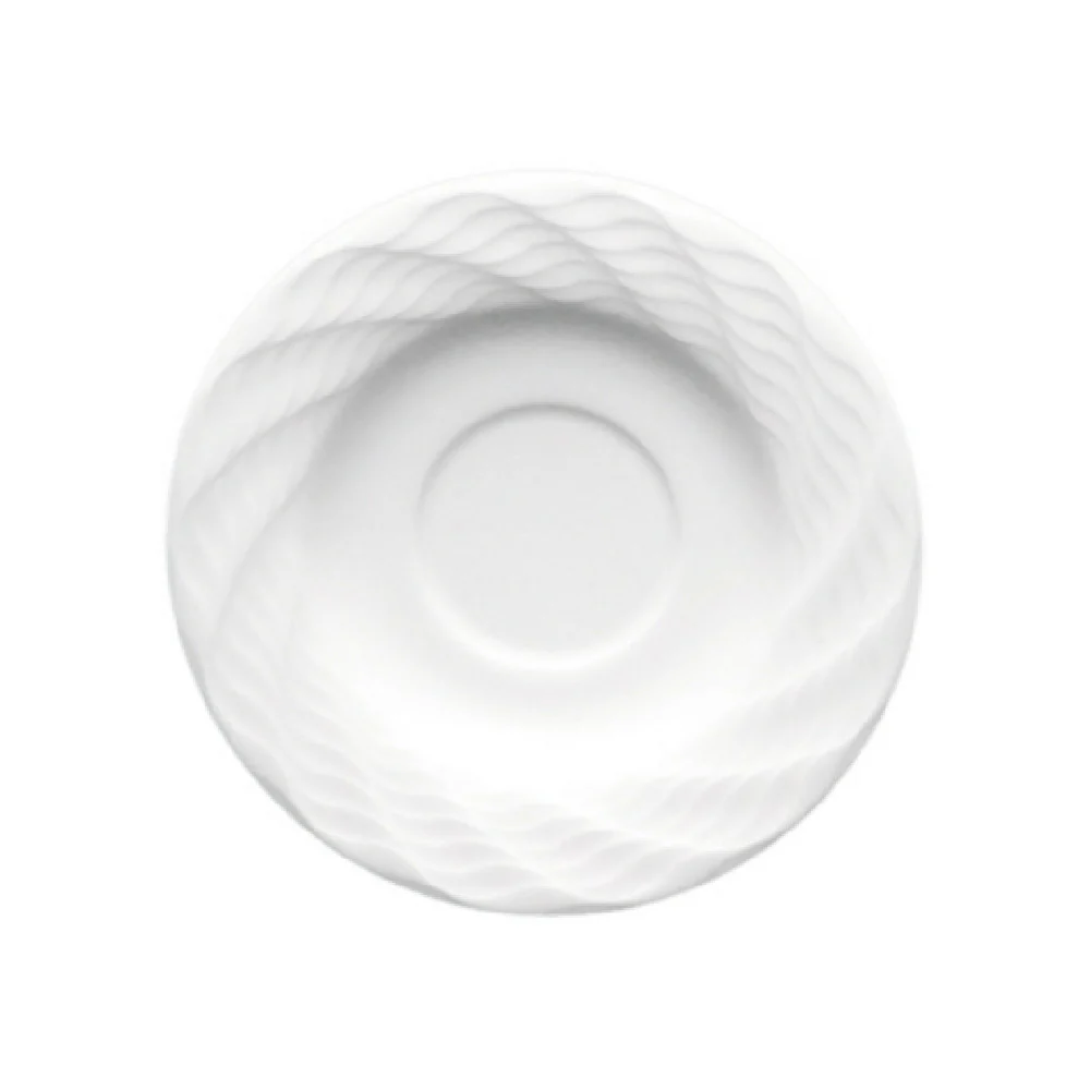 Fortessa HBW-OCEANA-290 6.18 Inch Round Saucer White Bone China Dishwasher and Microwave Safe