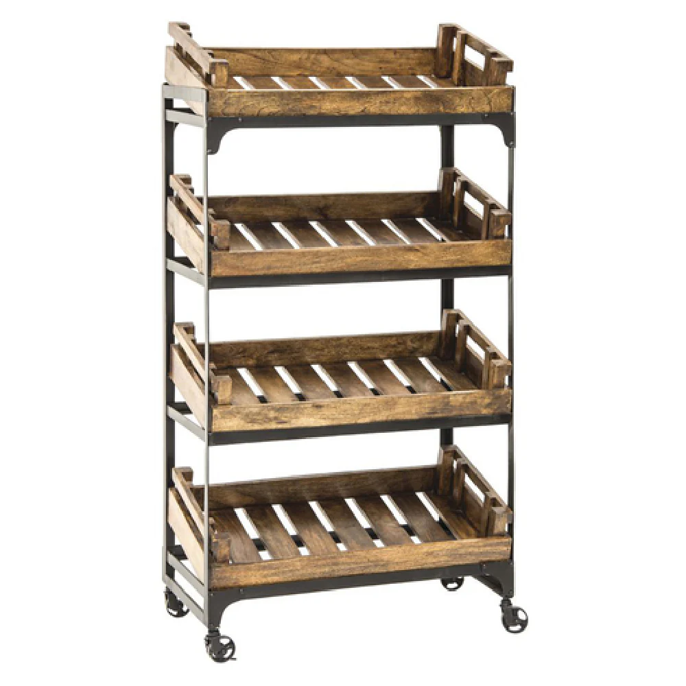 Hubert 13654 Farmer's Crate Display Stand 4-tier 31