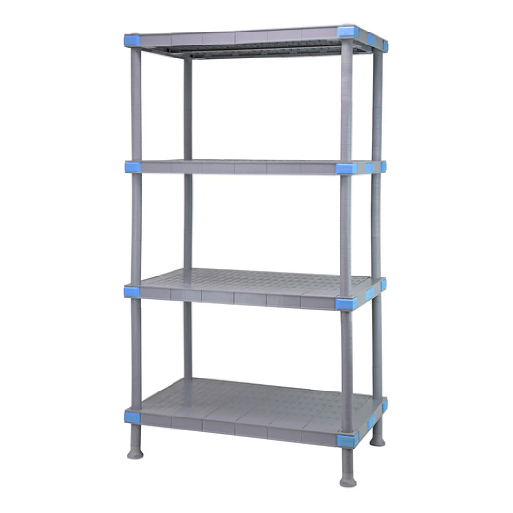 Quantum QP185486SS-4 54 Inch Shelving Unit All Polymer Gray with Four Shelves Quantum QP185486SS-4 54 Inch Shelving Unit All Polymer Gray with Four Shelves