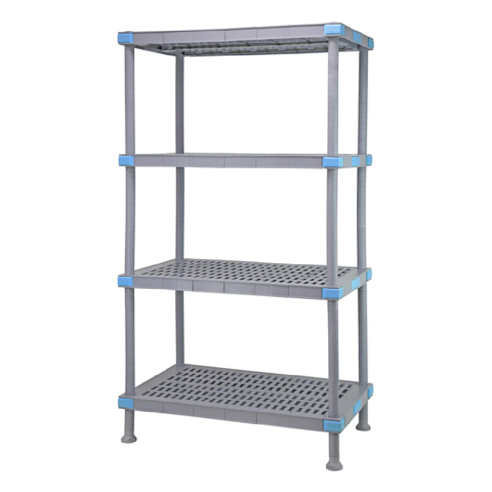 Quantum QP245474VS-4 54 Inch Shelving Unit with 2000 lbs Load Capacity Gray Polymer Quantum QP245474VS-4 54 Inch Shelving Unit with 2000 lbs Load Capacity Gray Polymer