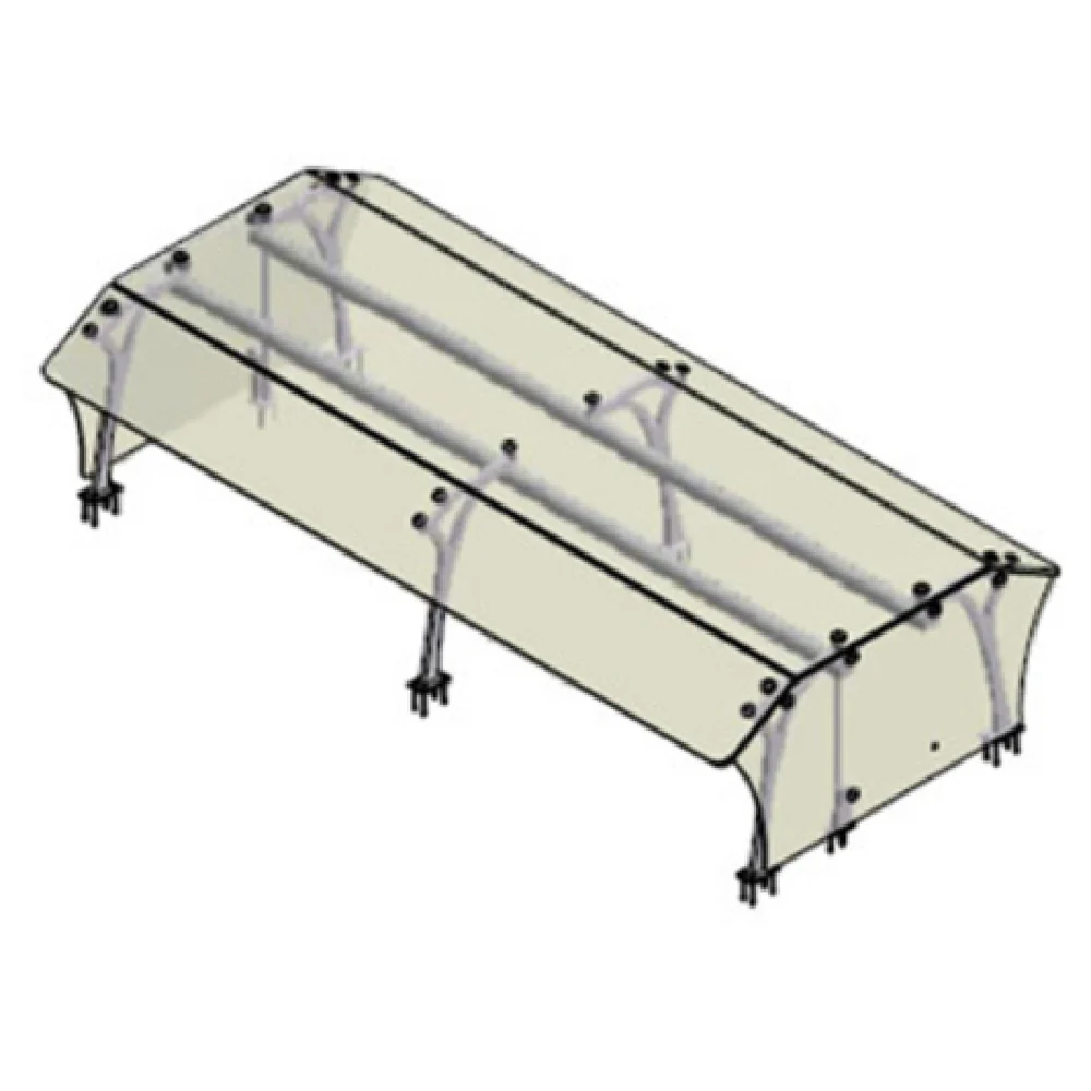 Atlas Metal VGG7-DS-EP-LT-4 62-3/4 Inch Gardian Sneeze Guard Double-sided Self-service with Top Shelf Atlas Metal VGG7-DS-EP-LT-4 62-3/4 Inch Gardian Sneeze Guard Double-sided Self-service with Top Shelf