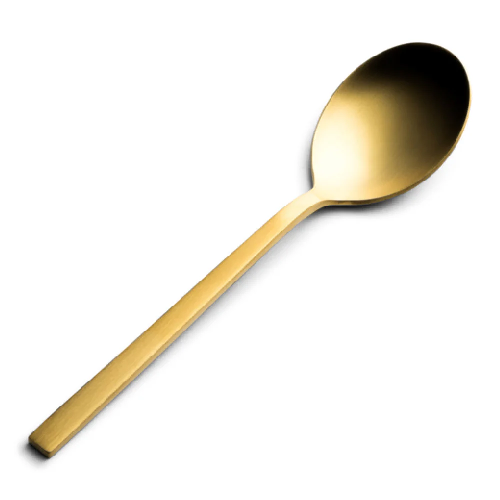 Bon Chef S3803GM 7.13 Inch Bouillon Spoon Gold Matte Finish Stainless Steel