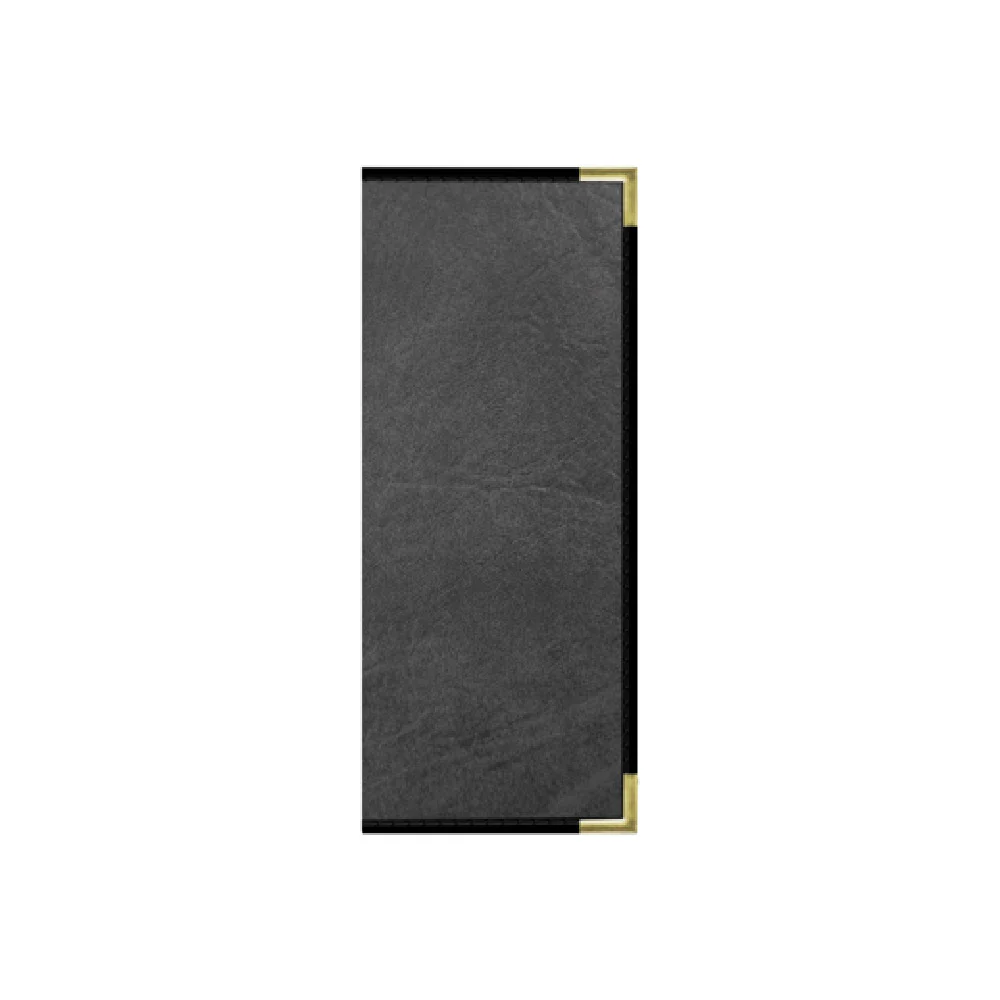 Risch SEVDX-6V 4.25X11 Menu Cover Faux-leather Antimicrobial Black 6 View Risch SEVDX-6V 4.25X11 Menu Cover Faux-leather Antimicrobial Black 6 View