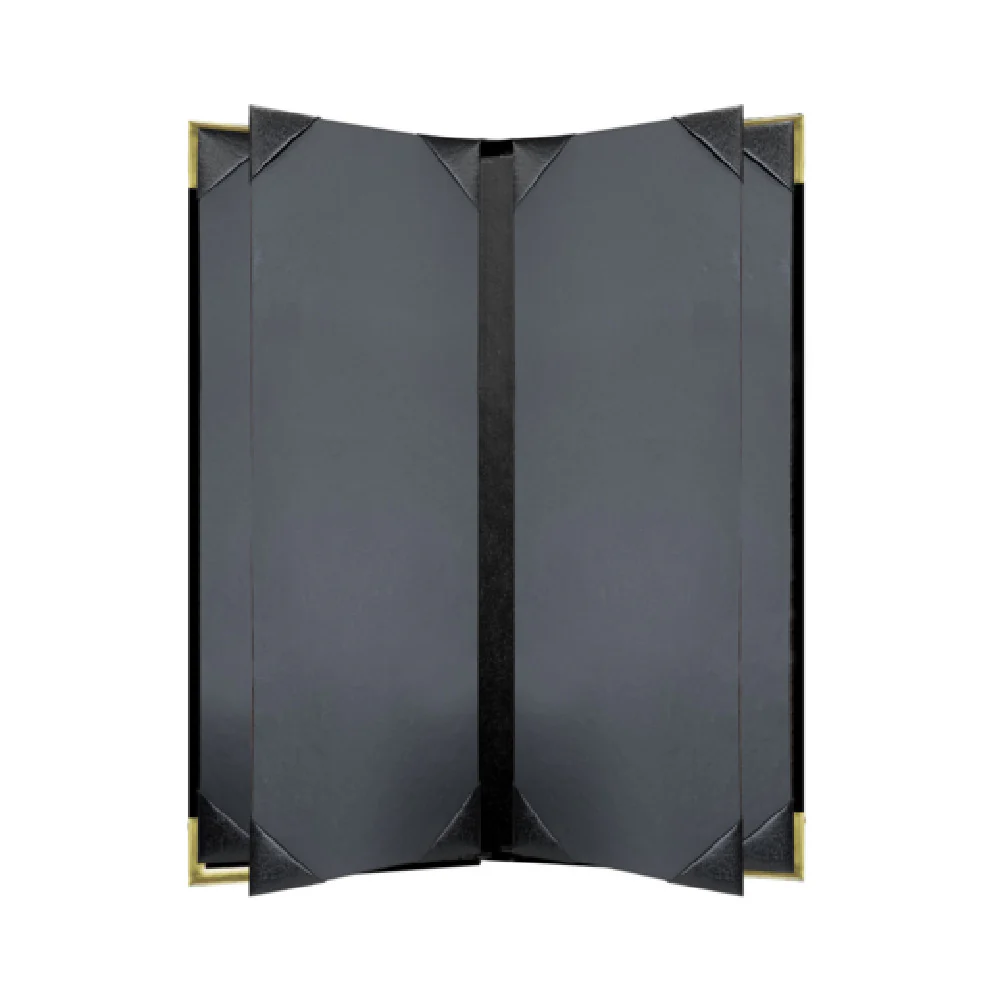 Risch SEVDX-6V 4.25X11 Menu Cover Faux-leather Antimicrobial Black 6 View Risch SEVDX-6V 4.25X11 Menu Cover Faux-leather Antimicrobial Black 6 View