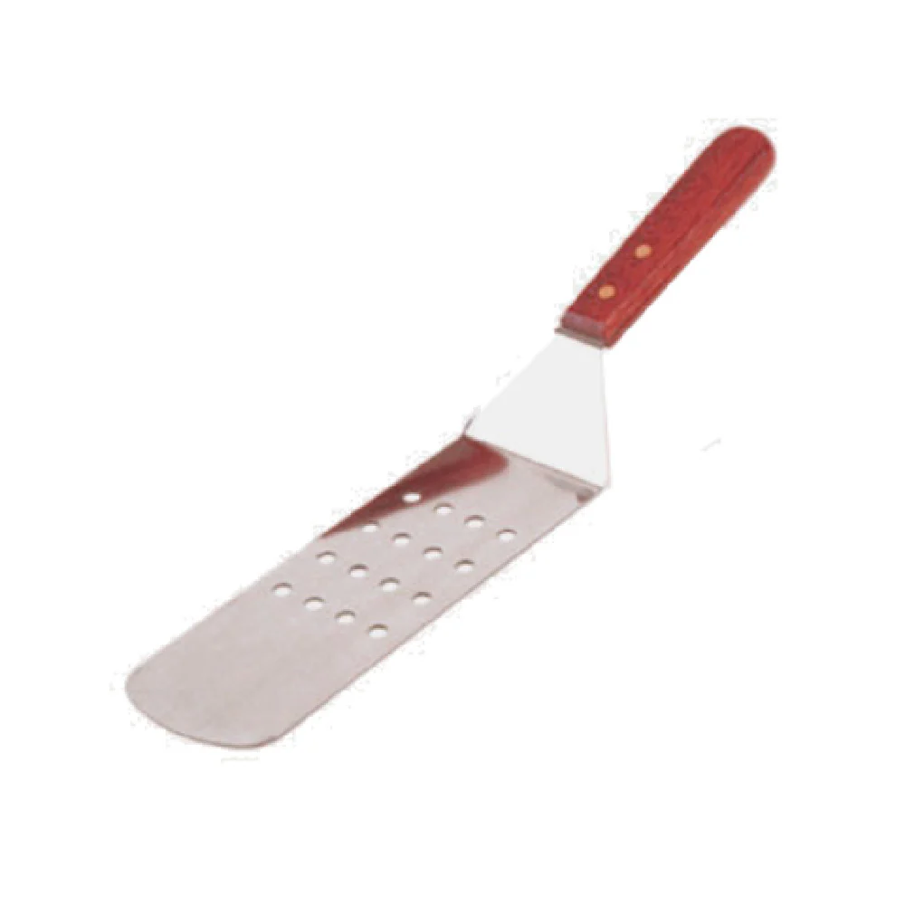 Crestware WHT103P 10 Inch Perforated Turner Flexible Stainless Steel Wood Handle Crestware WHT103P 10 Inch Perforated Turner Flexible Stainless Steel Wood Handle