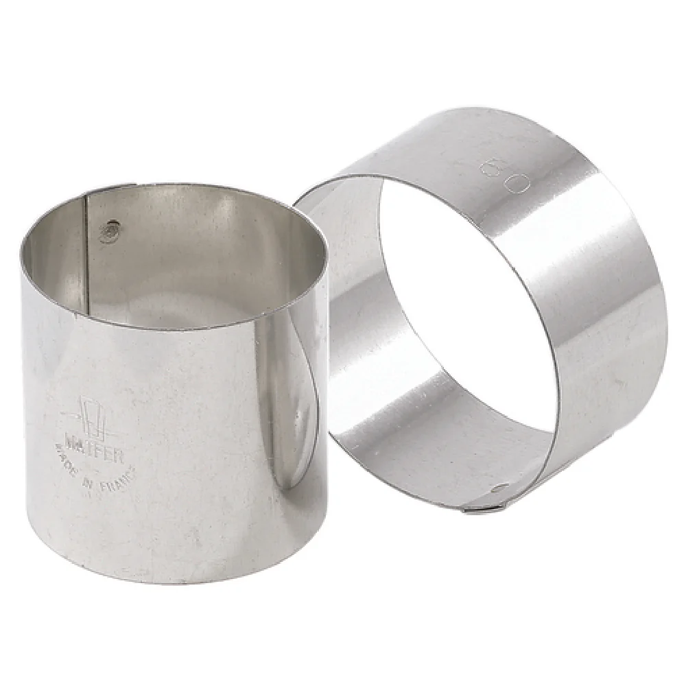 Matfer 375314 2-3/8 Inch Diameter Pastry Ring Round Stainless Steel Made in France