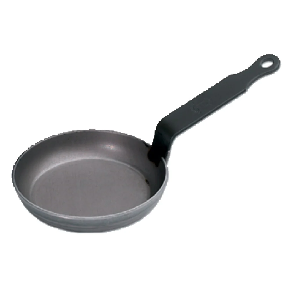 Matfer 62040 4-3/4 Inch Blini Pan Steel Handle Black Steel Suitable for Gas and Electric