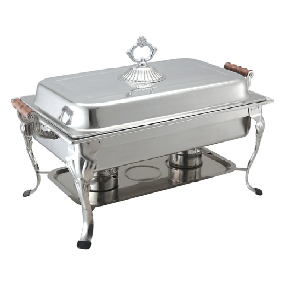 CAC China CAFR-301 8 Quarts Canned Heat Chafing Dish Stainless Steel with Cover