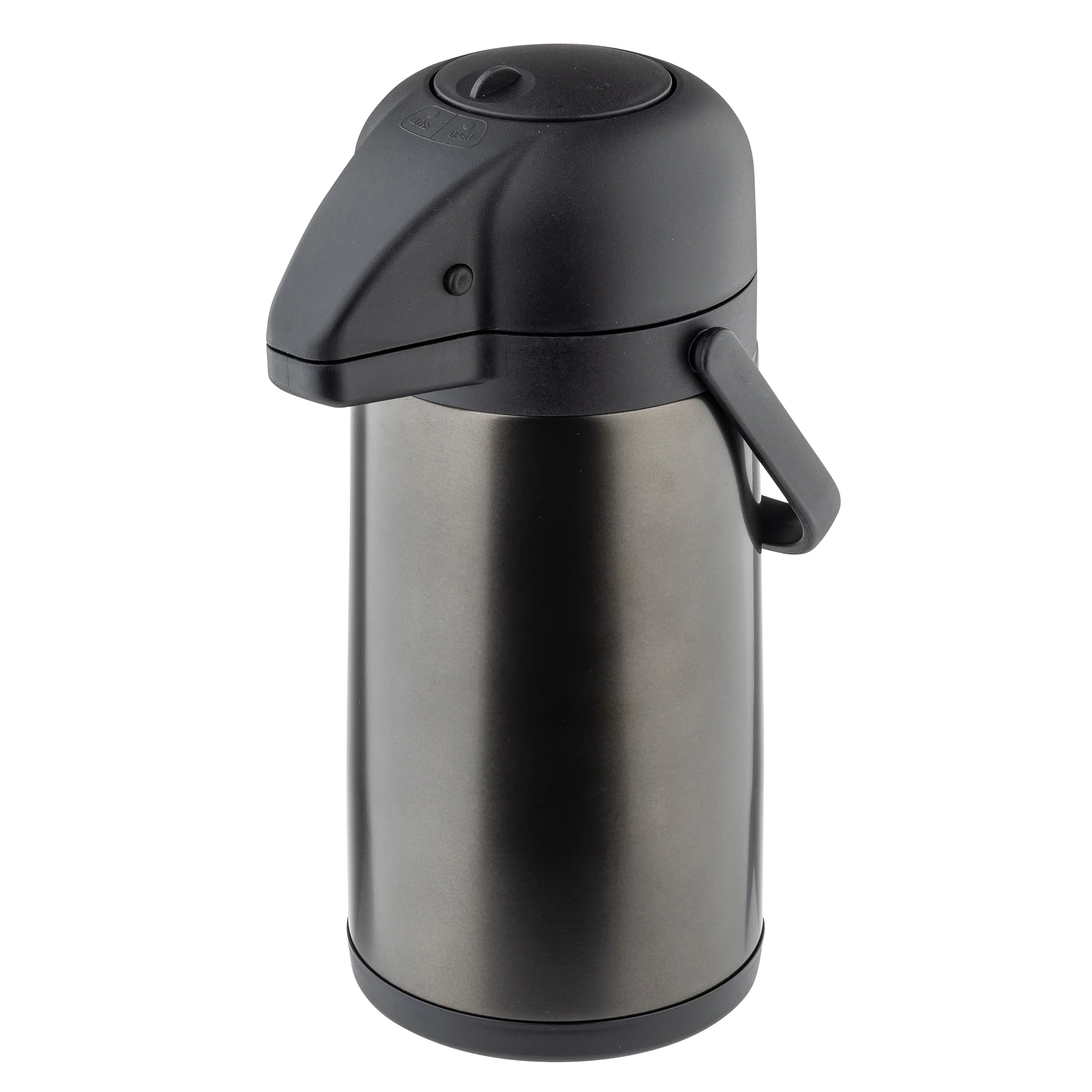 Tablecraft 12661 6 Inch 3 Liters Airpot Vacuum Insulated Stainless Steel Black