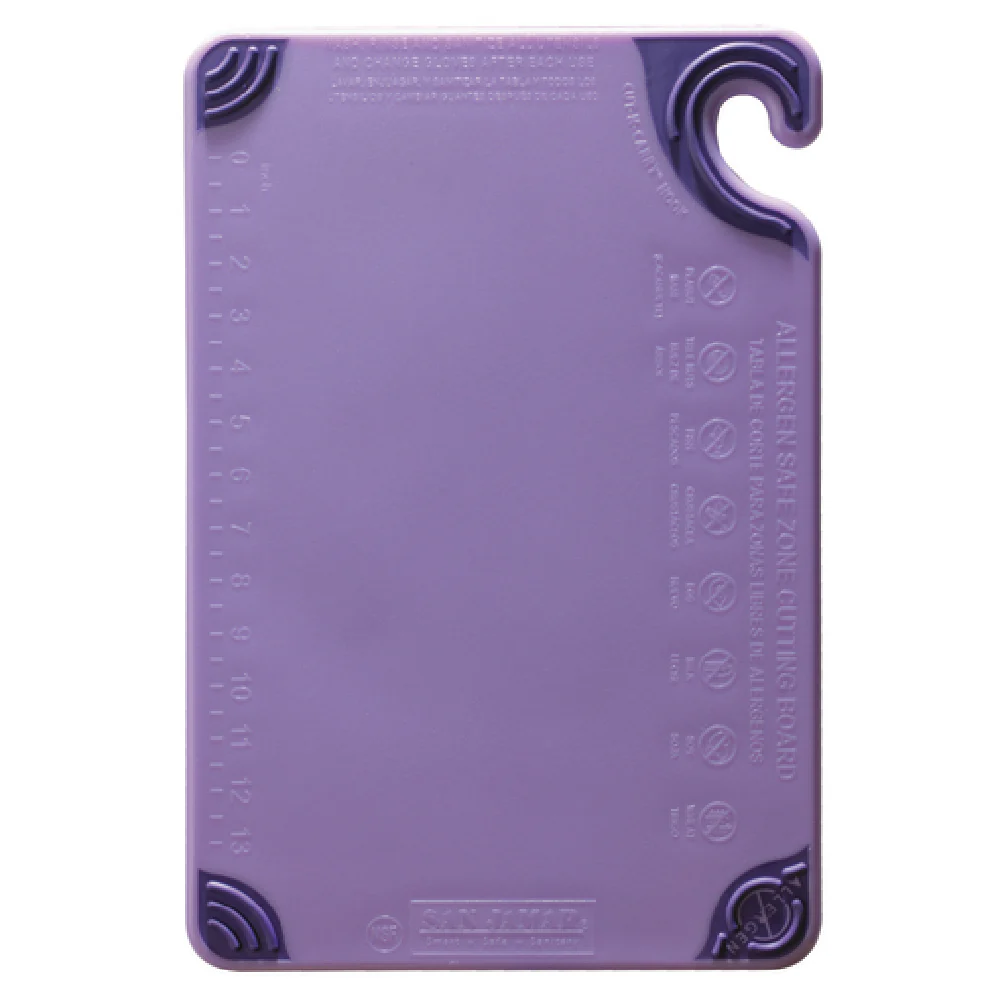 Carlisle CBG121812PR 12 Inch Purple Cutting Board with Food Safety Hook Co-polymer