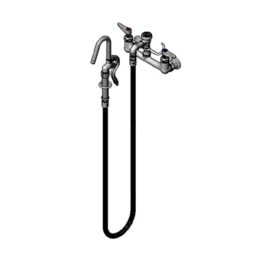 T&S Brass B-0610 Pot & Kettle Filler Faucet Wall Mount Mixing Faucet With 8