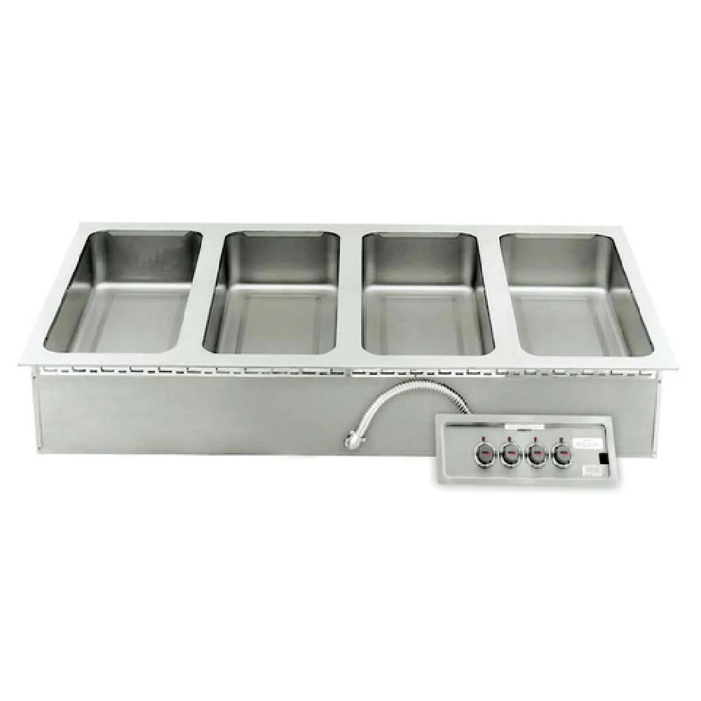 APW Wyott HFW-4DS_208-240/60/1 57 Inch Electric Hot Food Well Unit with Drain APW Wyott HFW-4DS_208-240/60/1 57 Inch Electric Hot Food Well Unit with Drain