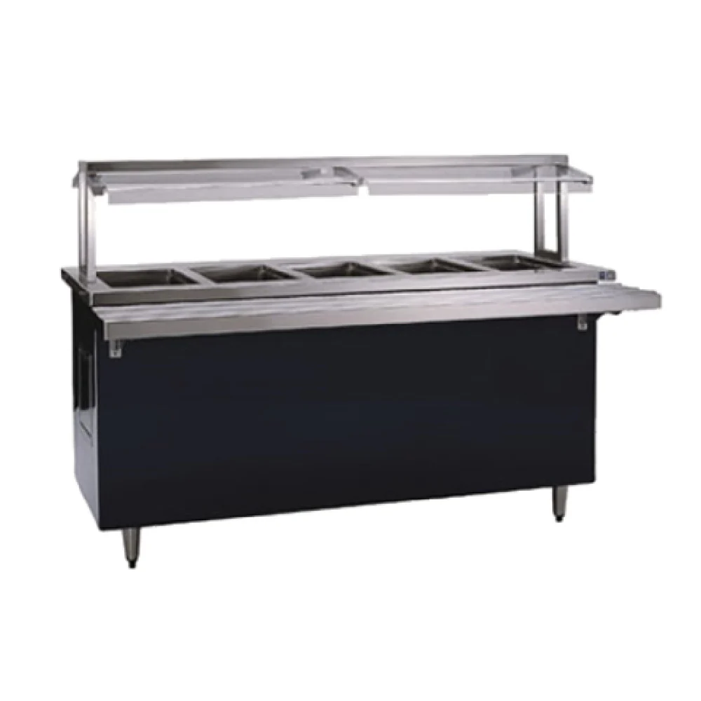 Delfield KH-5-NU 74 Inch Electric Hot Food Serving Counter 5 Pan Stainless Steel