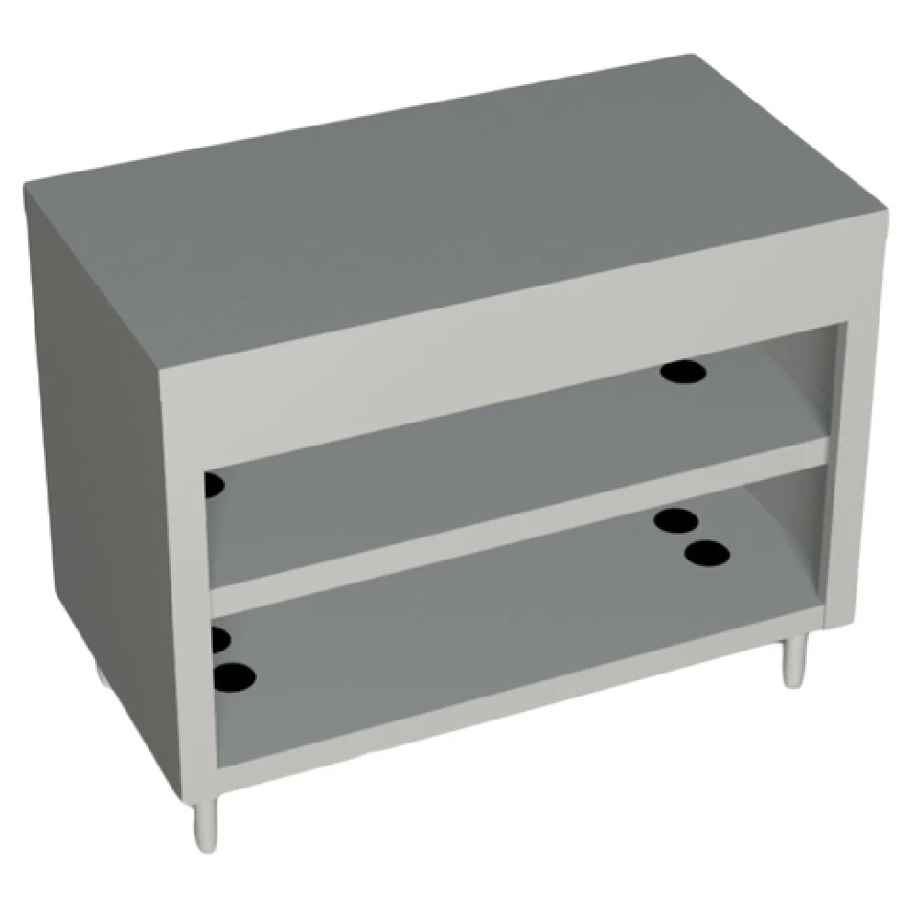 Duke 309-25PG_217152 46 Inch Solid Top Utility Counter Stainless Steel with Undershelves