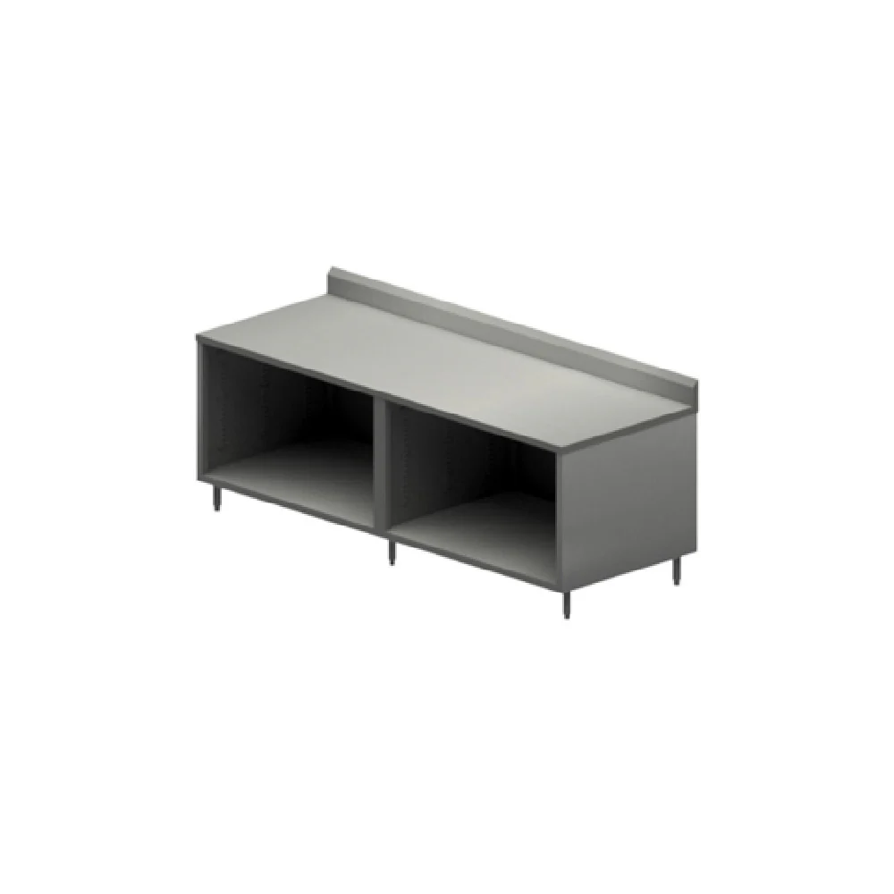 BK Resources CSTR5-3084 84 Inch Chef Table Cabinet Base with Open Front Stainless Steel