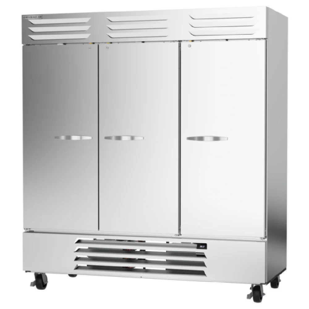 Beverage Air RB72HC-1S 75 Inch Reach-in Refrigerator 70.19 cu ft Three-section with Lockable Doors Beverage Air RB72HC-1S 75 Inch Reach-in Refrigerator 70.19 cu ft Three-section with Lockable Doors