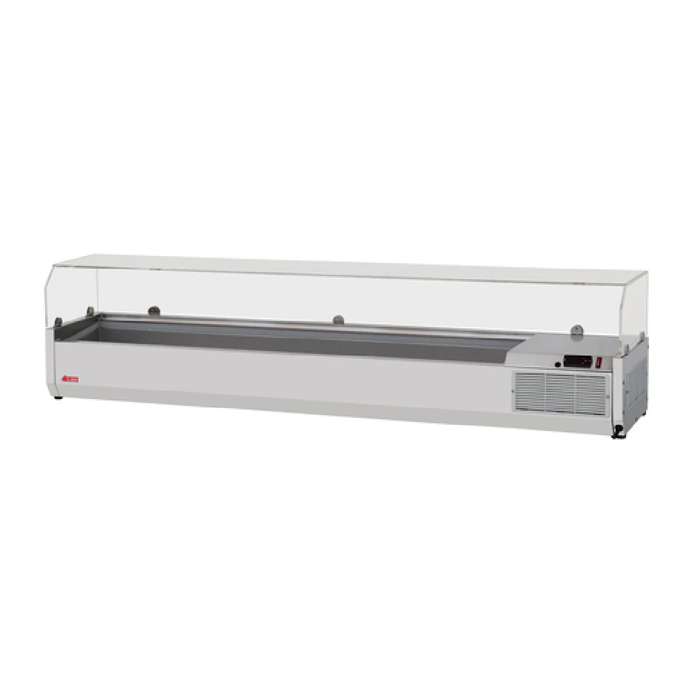 Turbo Air CTST-1800G-13-N 70-7/8 Inch E-Line Countertop Salad Table with Clear Hood
