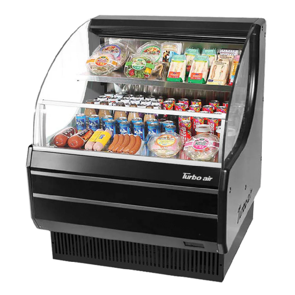 Turbo Air TOM-30LW(B)-N 28 Inch Open Refrigerated Merchandiser Stainless Steel with Self-Cleaning Condenser Turbo Air TOM-30LW(B)-N 28 Inch Open Refrigerated Merchandiser Stainless Steel with Self-Cleaning Condenser