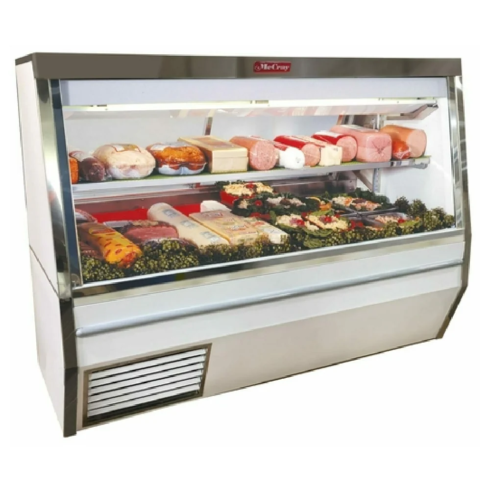 Howard-McCray R-CDS34N-4-S-LED 48 Inch Double Duty Deli Meat and Cheese Display Case 1400 BTU